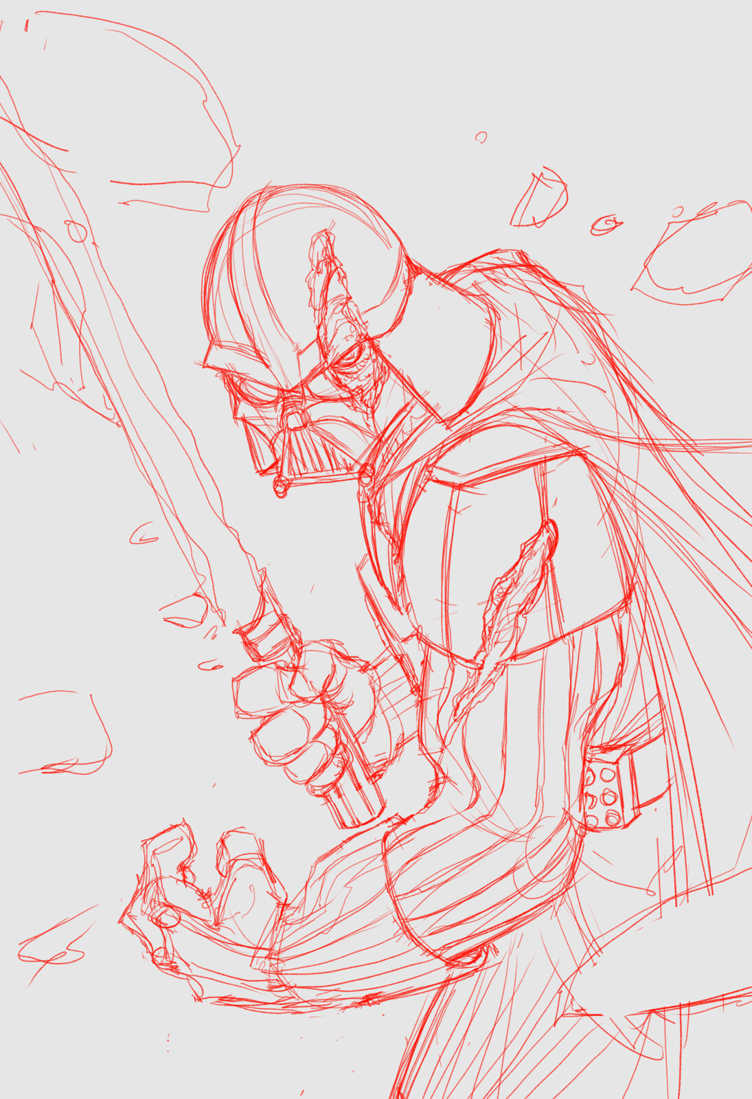 2 - Switched the Lightsaber to the other hand