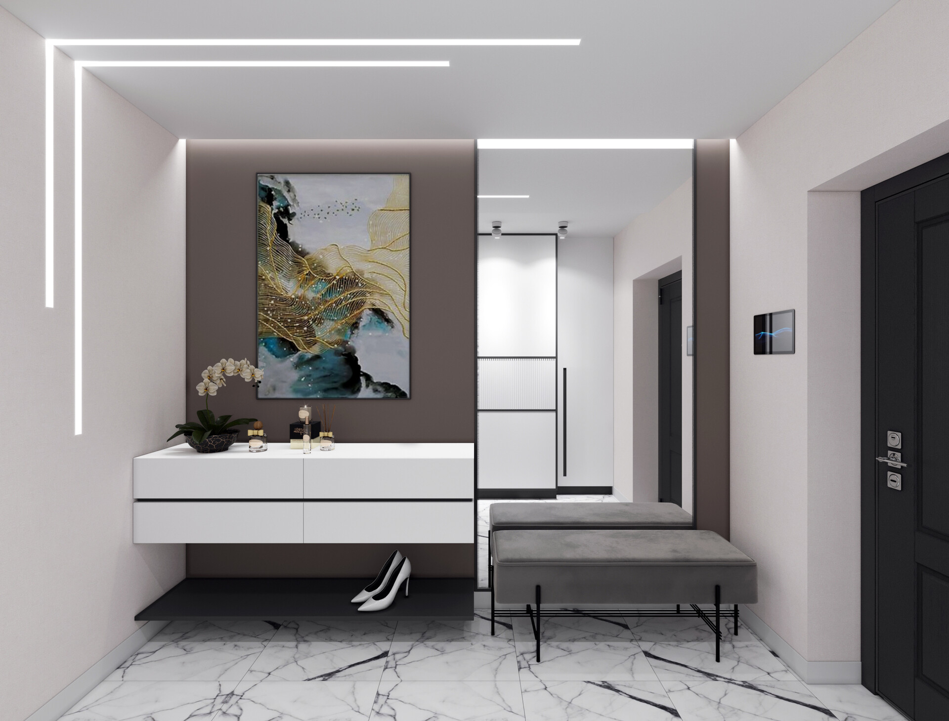 ArtStation - 3D Визуализация прихожей + панорама помещения 360