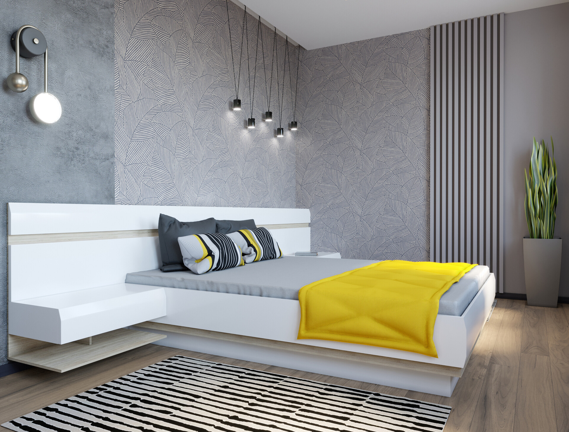 ArtStation - 3D Визуализация спальни + панорама помещения 360