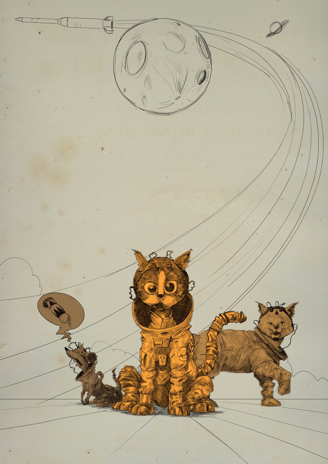 CHATONAUTE
Illustration pour la nouvelle de Pierre Léauté