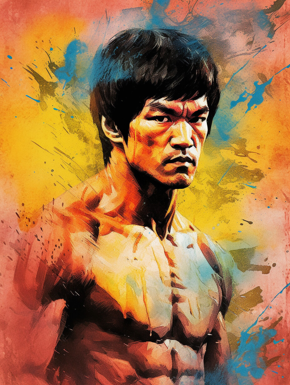 ArtStation - Bruce Lee Watercolor