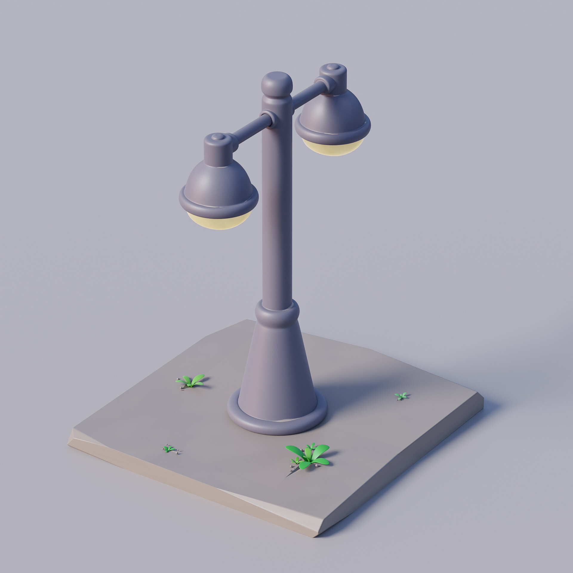 ArtStation - Streetlamp Stylized Asset