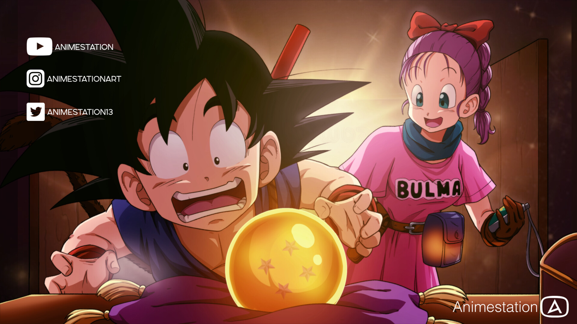 ArtStation - FanArt, Bulma & Son Goku