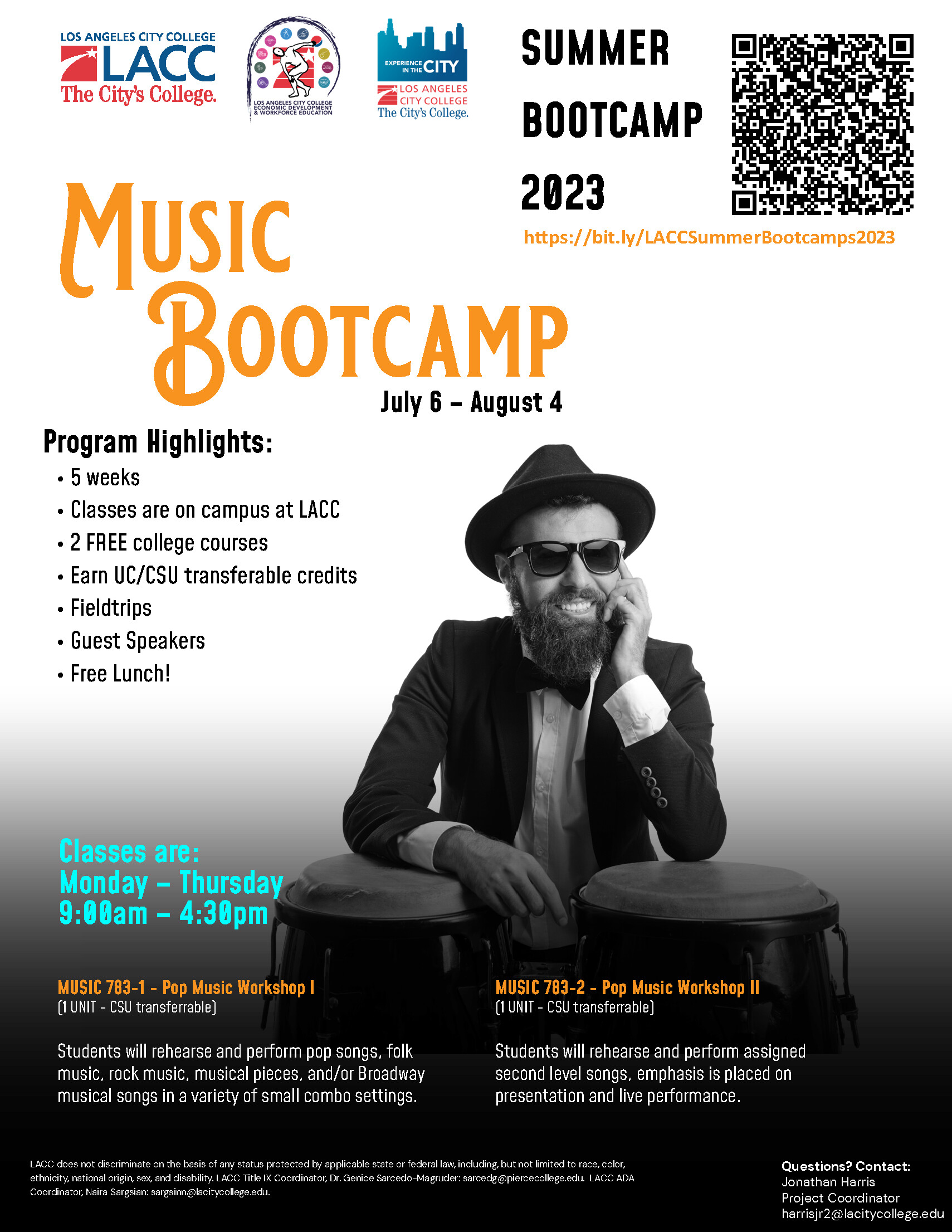 ArtStation LACC Summer Bootcamp Music Flyers