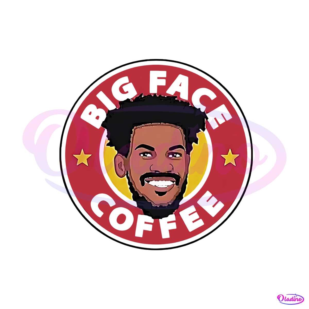 Big Face Coffee Jimmy Butler PNG Sublimation Design