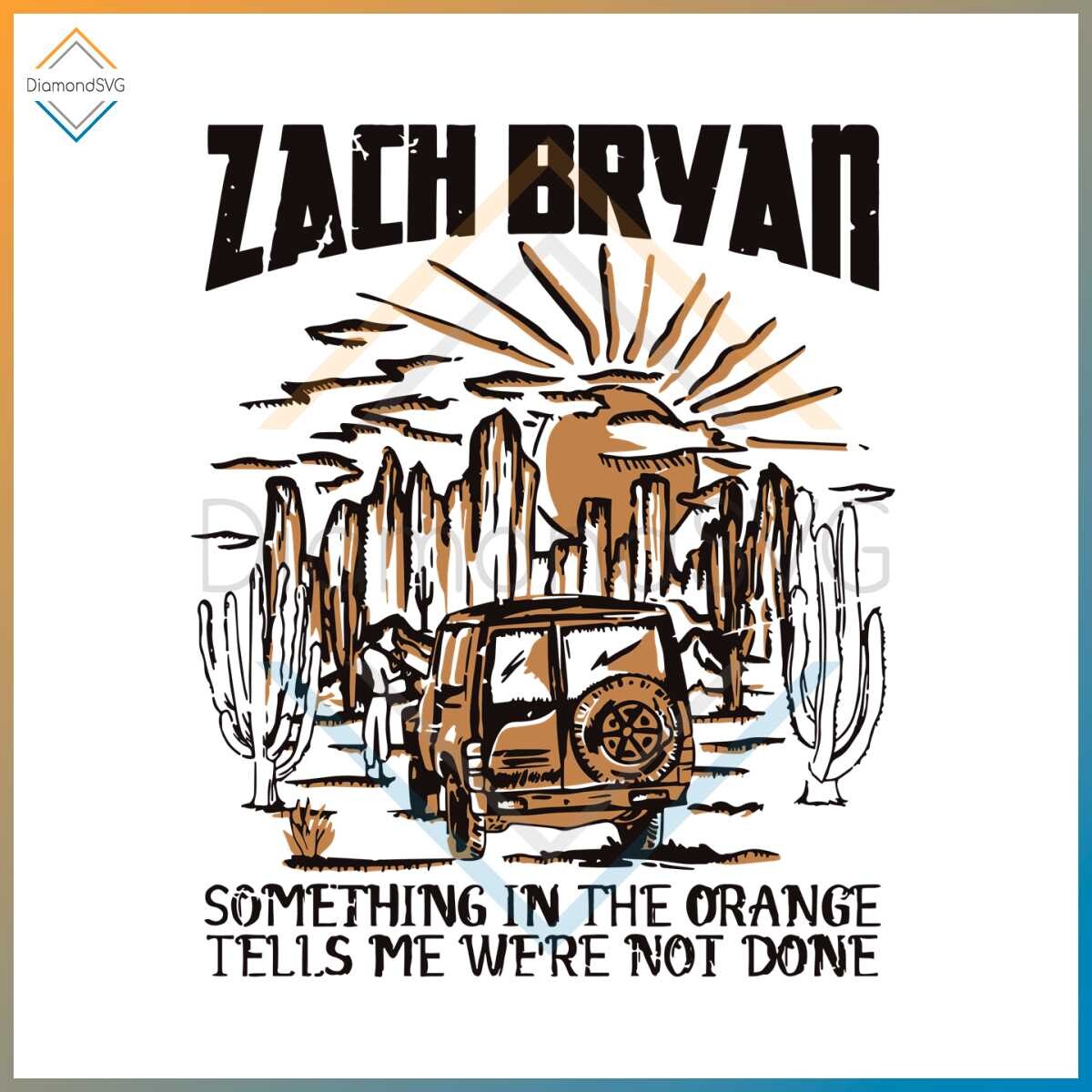 ArtStation Zach Bryan Something In The Orange Vintage Zach Bryan Fan SVG