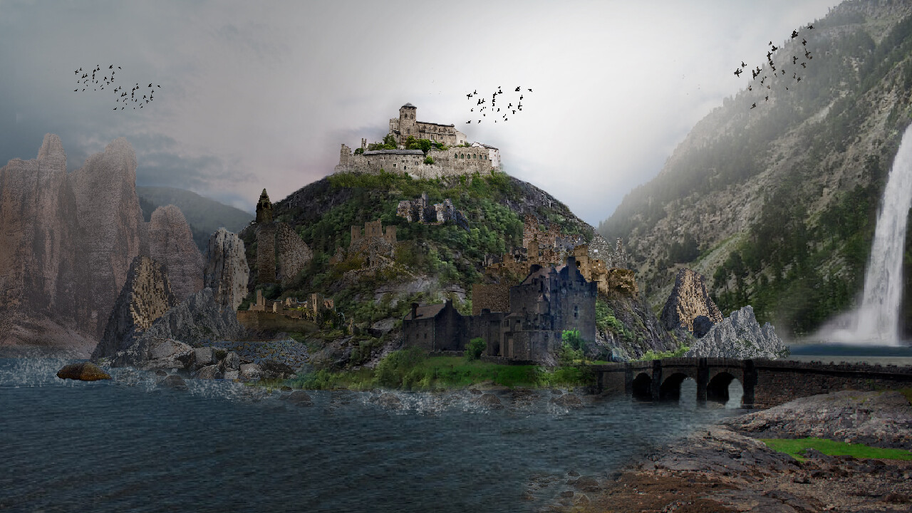 ArtStation nature scene matte painting