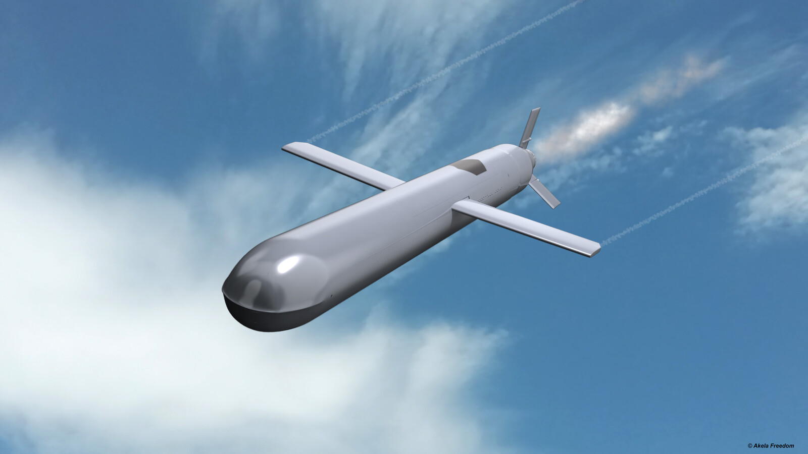 Tomahawk Block V

Link for 3D model:
https://www.cgtrader.com/3d-models/military/rocketry/tomahawk-block-v
