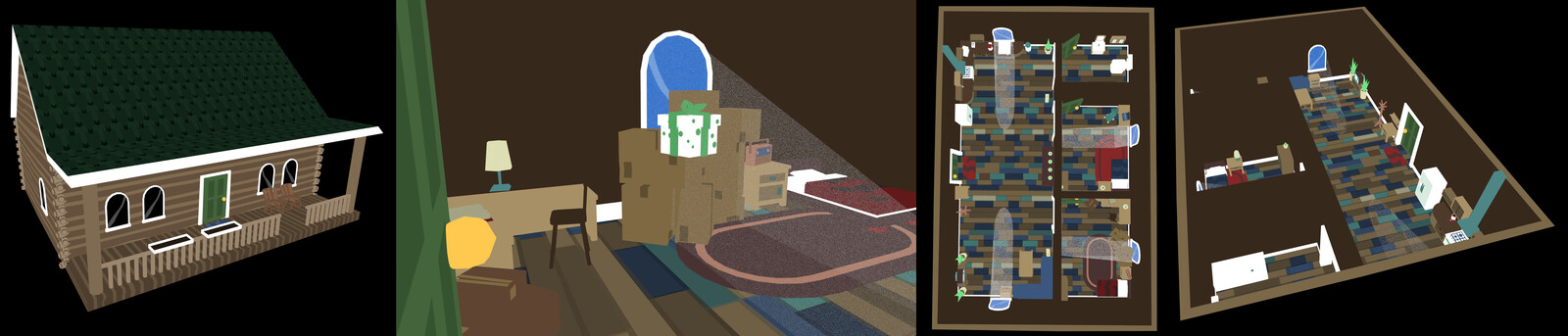 When I first started working on this project it was for a game jam, it quickly shifted into a scene just for my portfolio, but not before slapping together a few other things, like this house!