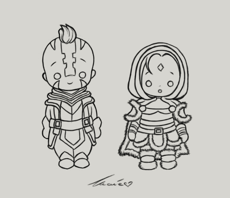 CM and AM - Chibi Style