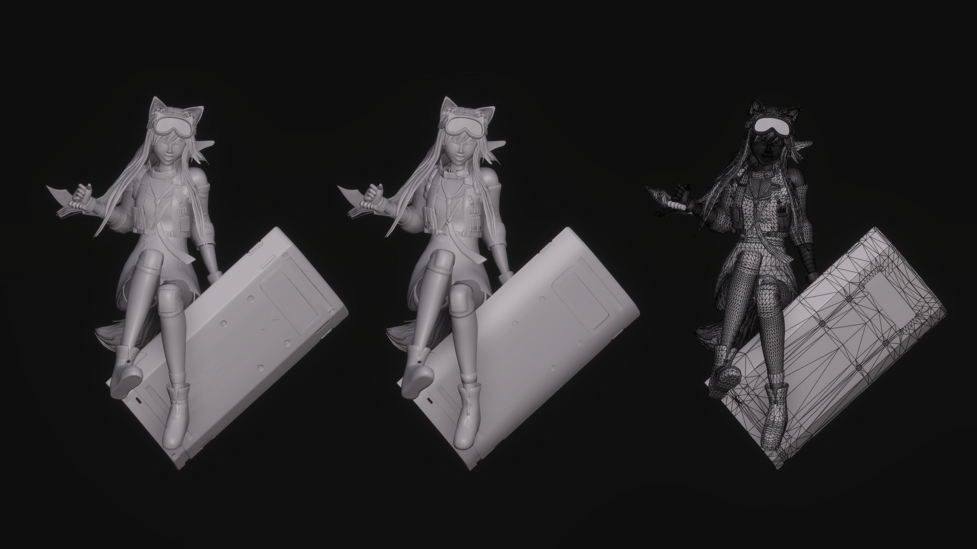 Only Normal, No Materials, Wireframe