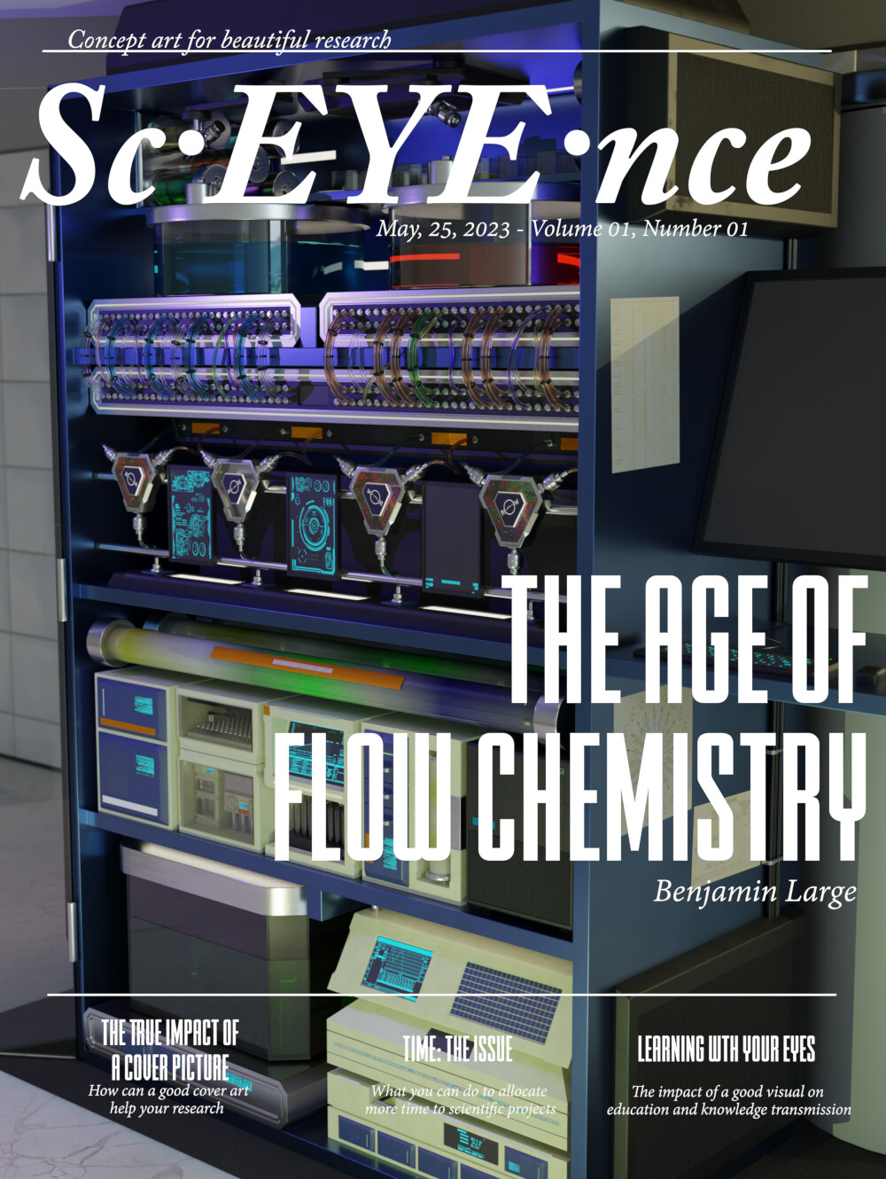 Final render in a cover template