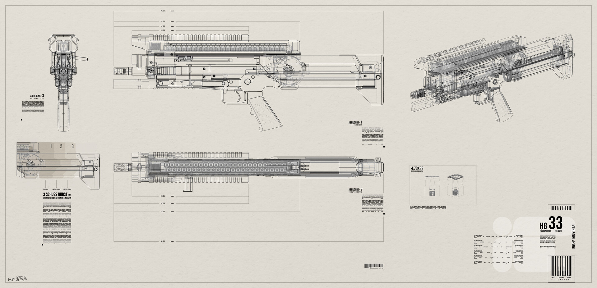 David Knapp Design HG33 Caseless Rifle