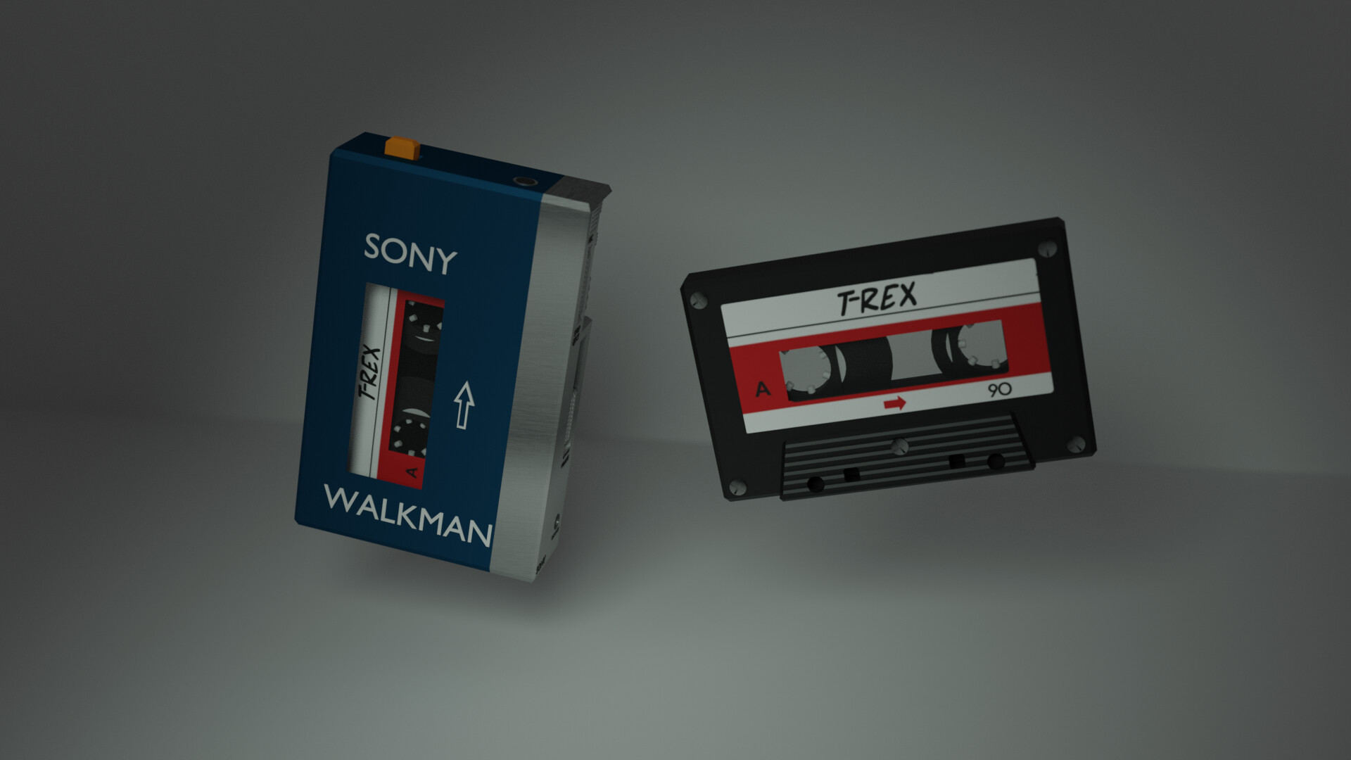 ArtStation - Walkman and audiocassete