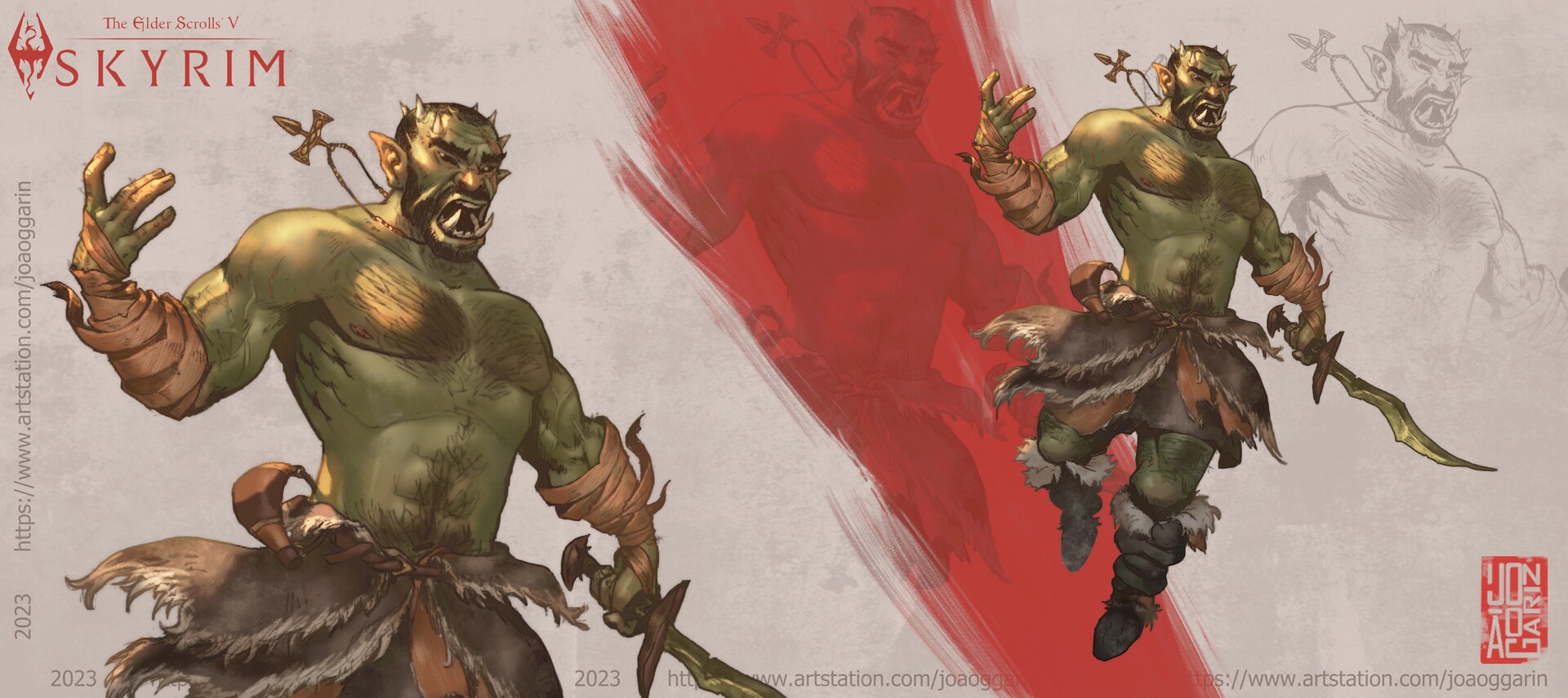 ArtStation Dragonborn Skyrim OC Fanart