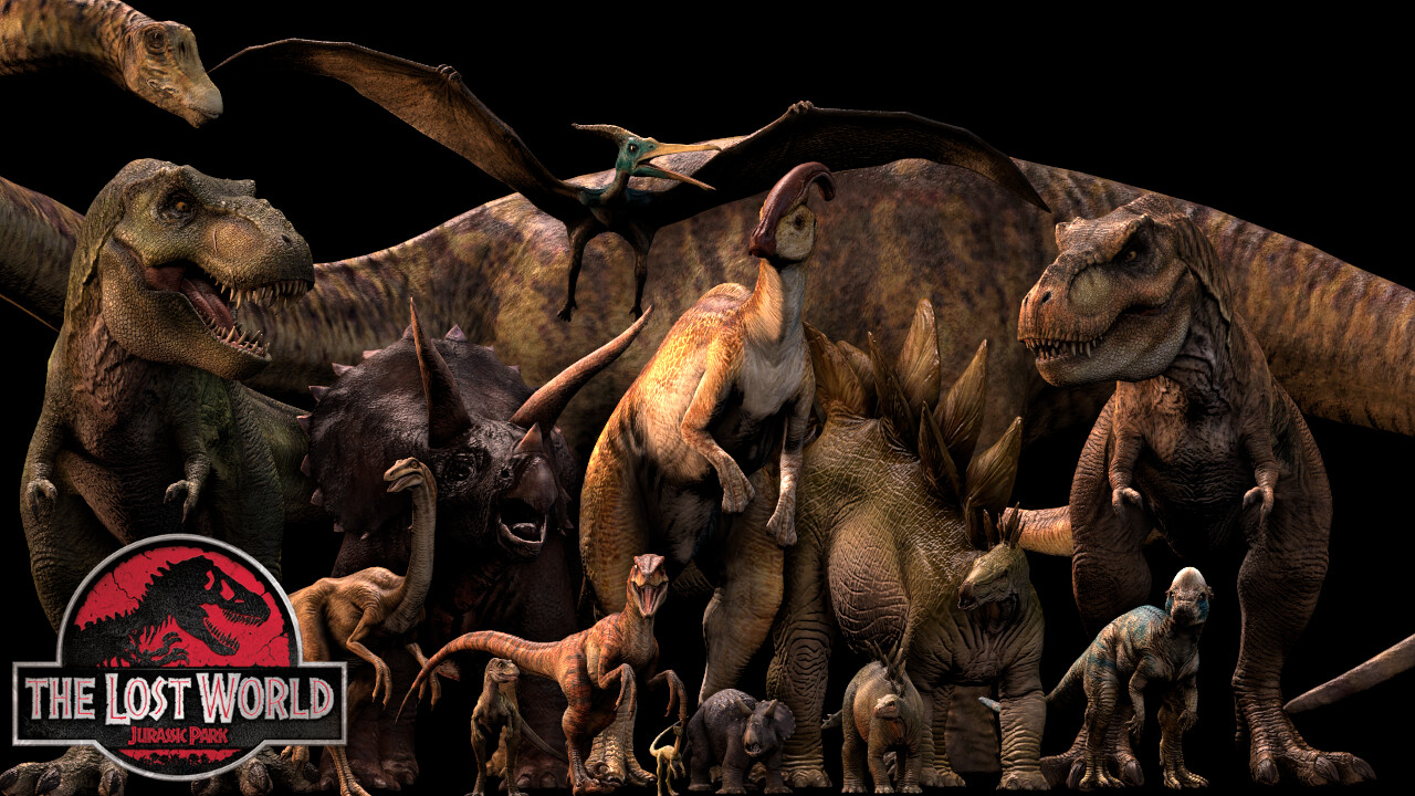 ArtStation - All the dinosaurs seen in Jurassic Park The lost world ...