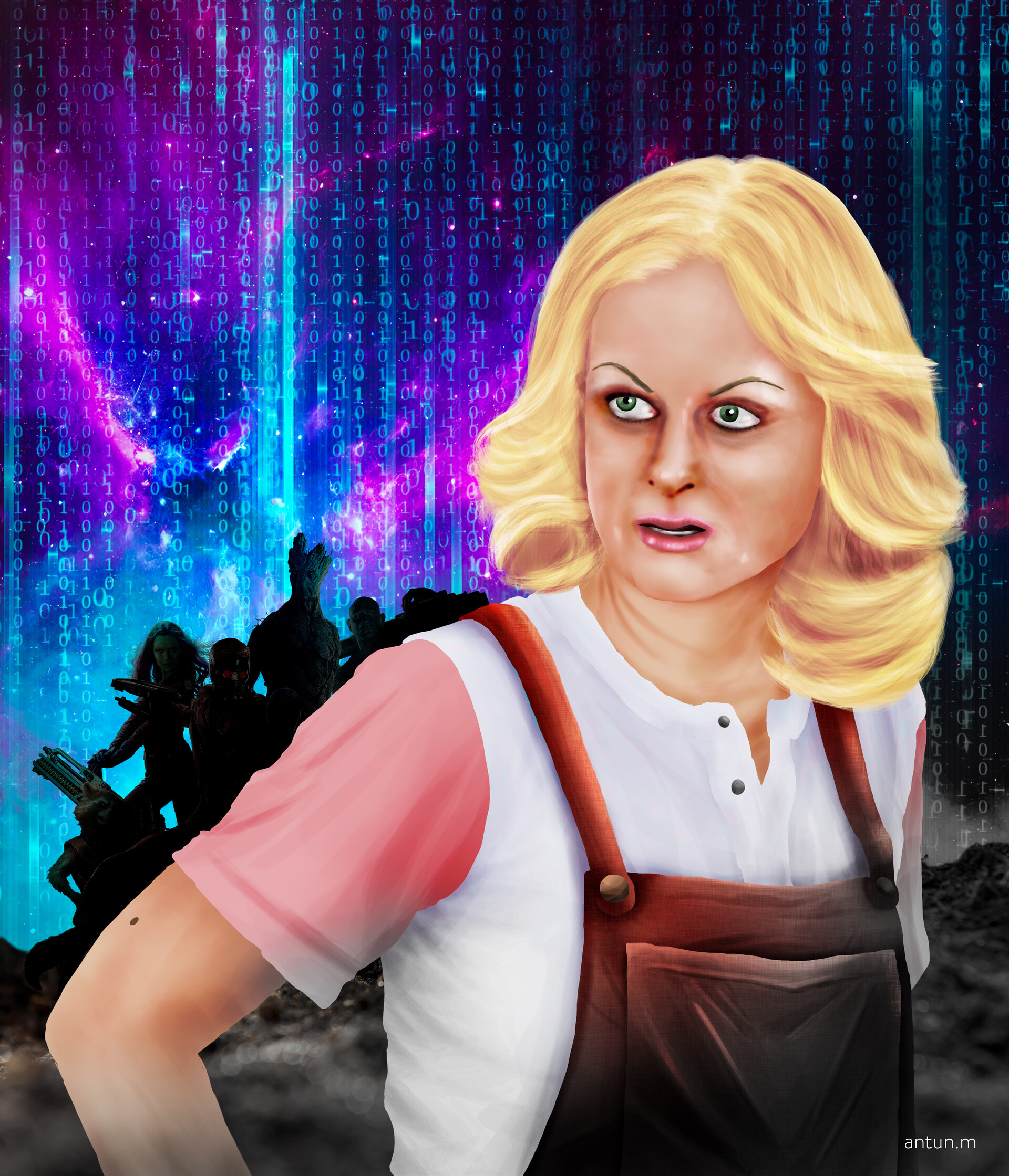 ArtStation - Leslie Knope questioning whether any of this is real in a ...
