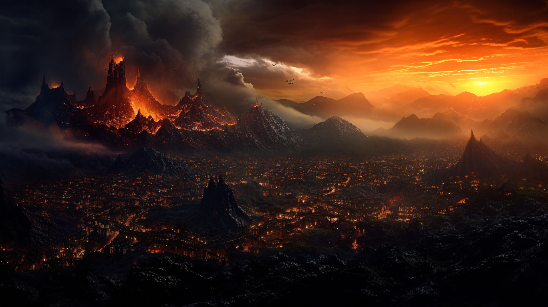 Mordor environment concept art