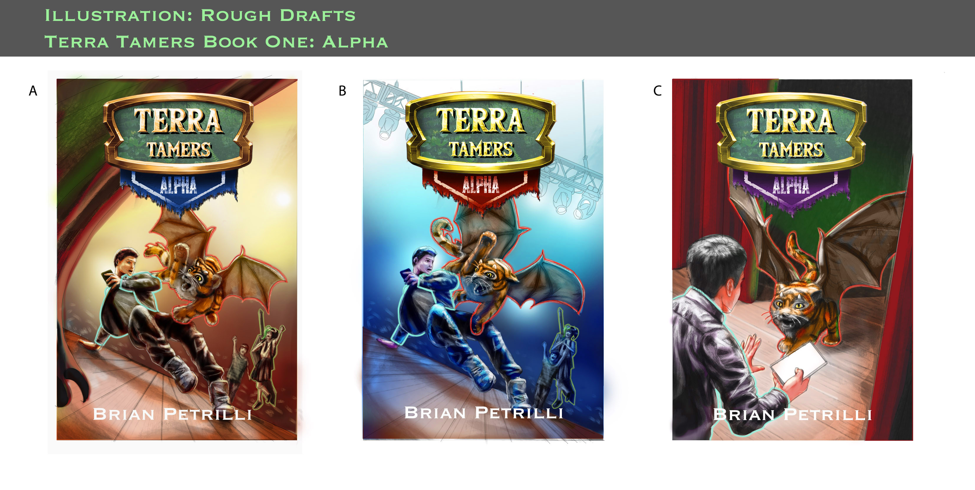 Rough draft options narrowed down and colored
