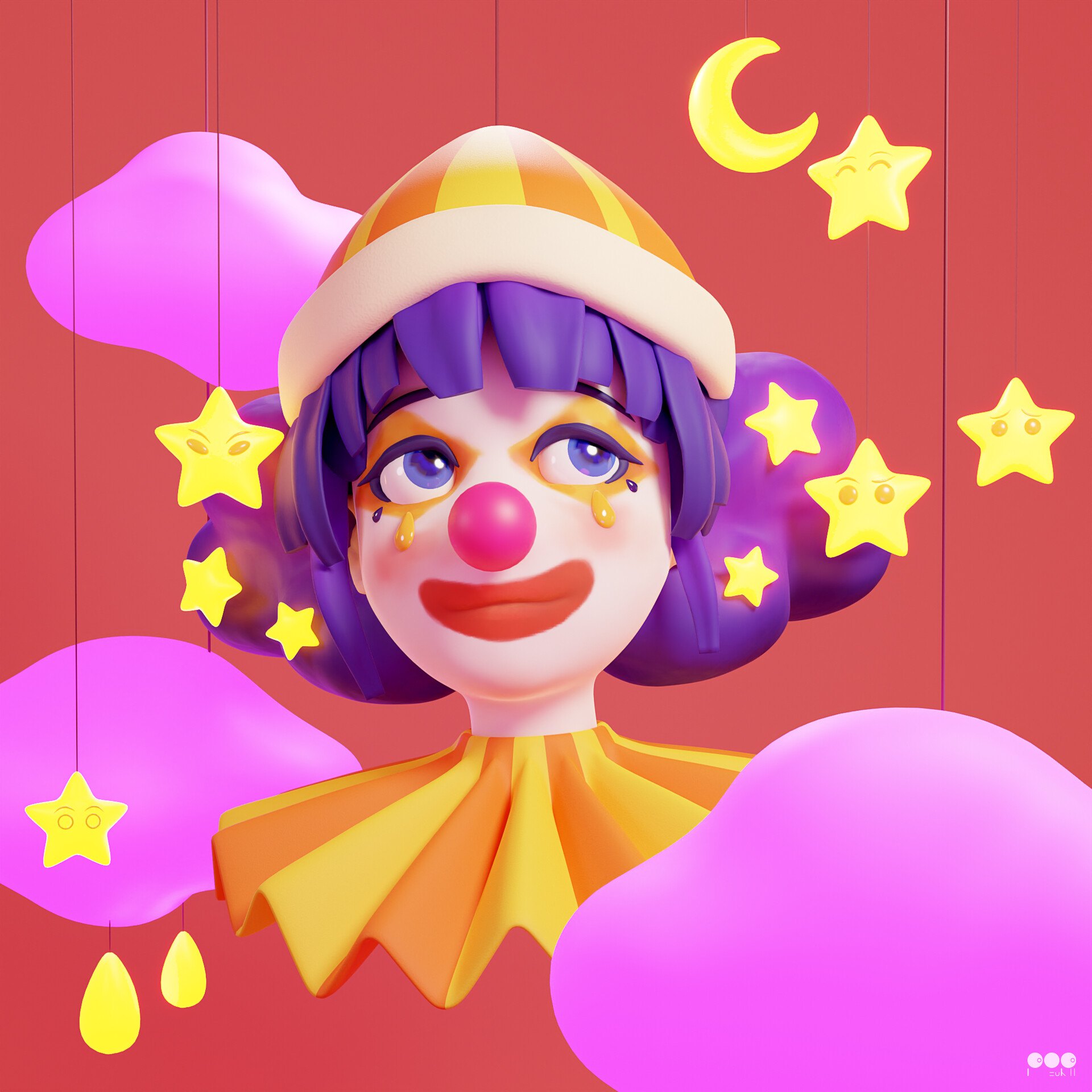 ArtStation - A Day with Clown Girl