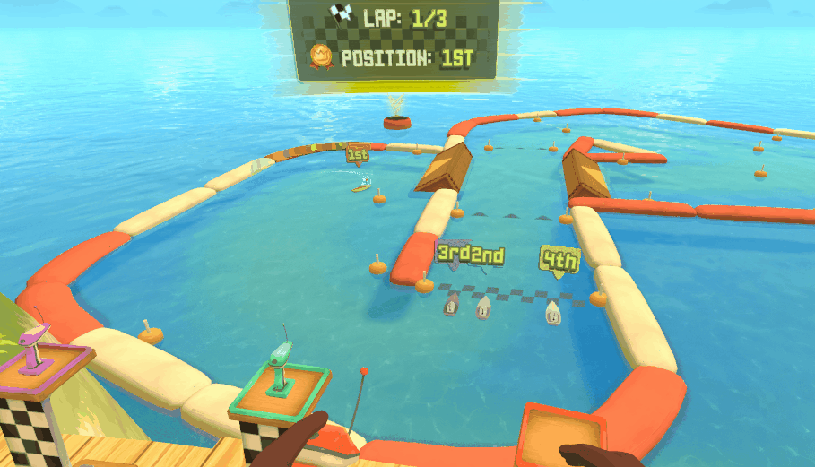 cartoon boat trail 