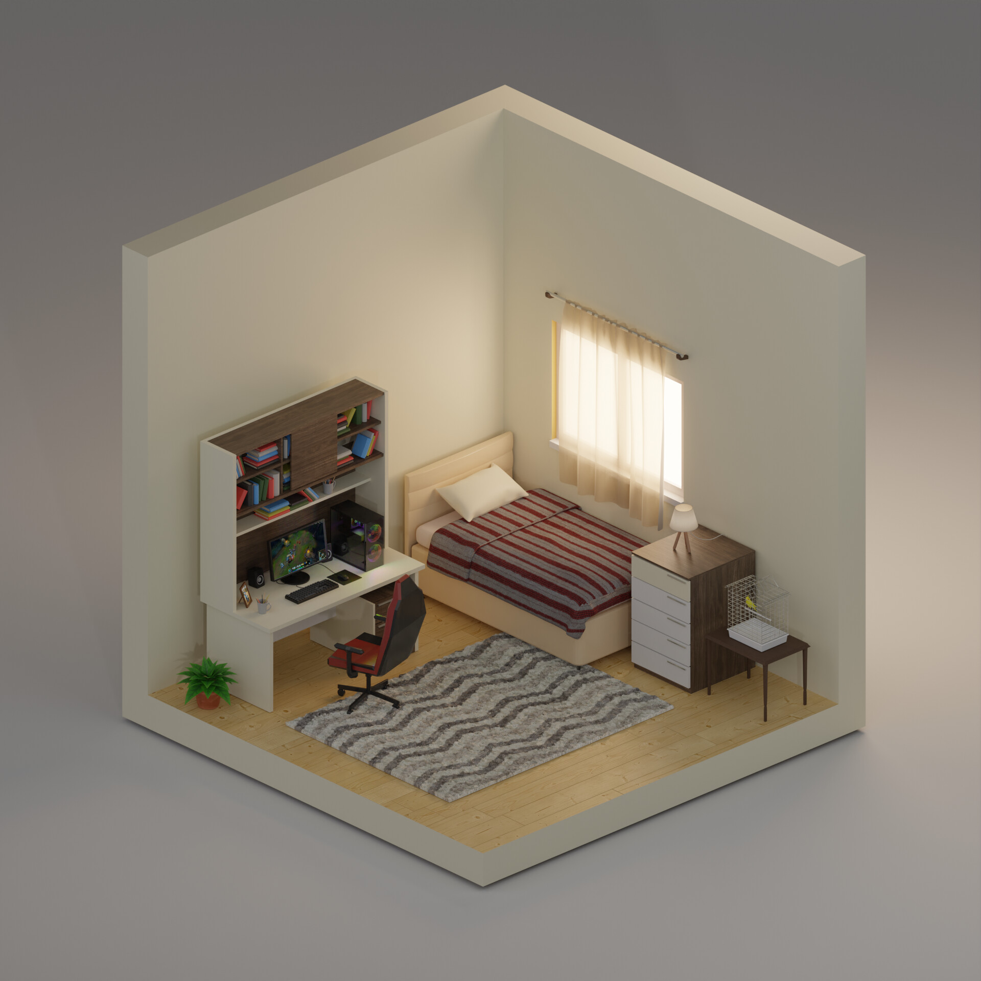 ArtStation - Isometric Room Model