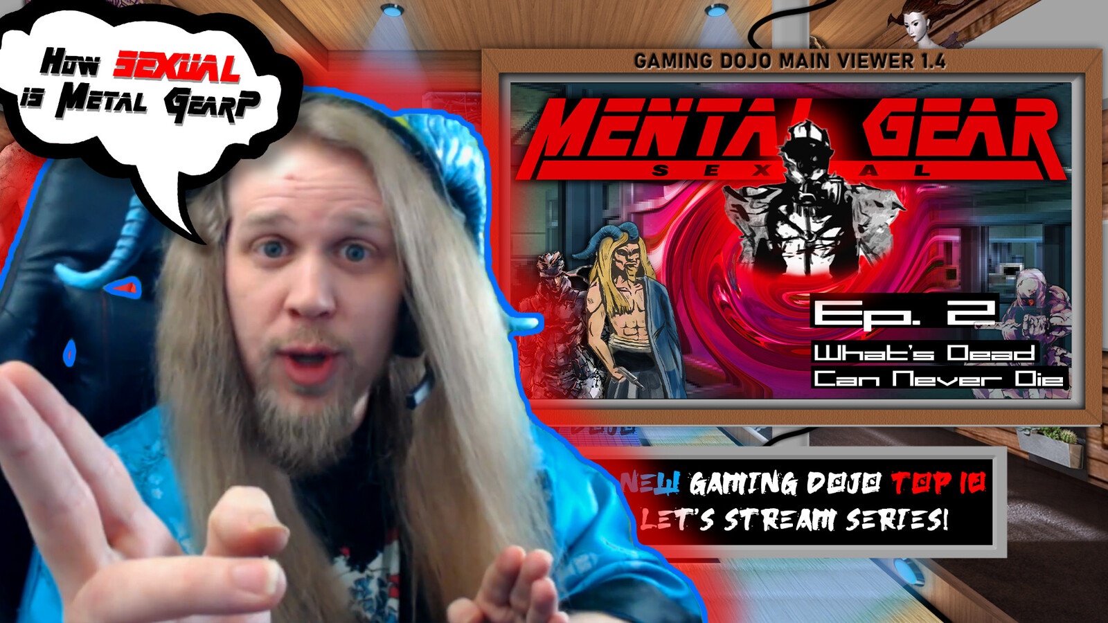 Let's Stream "Mental Gear Sexual" Ep2 Advert Thumbnail | Ronin Yeti Twitch Streaming