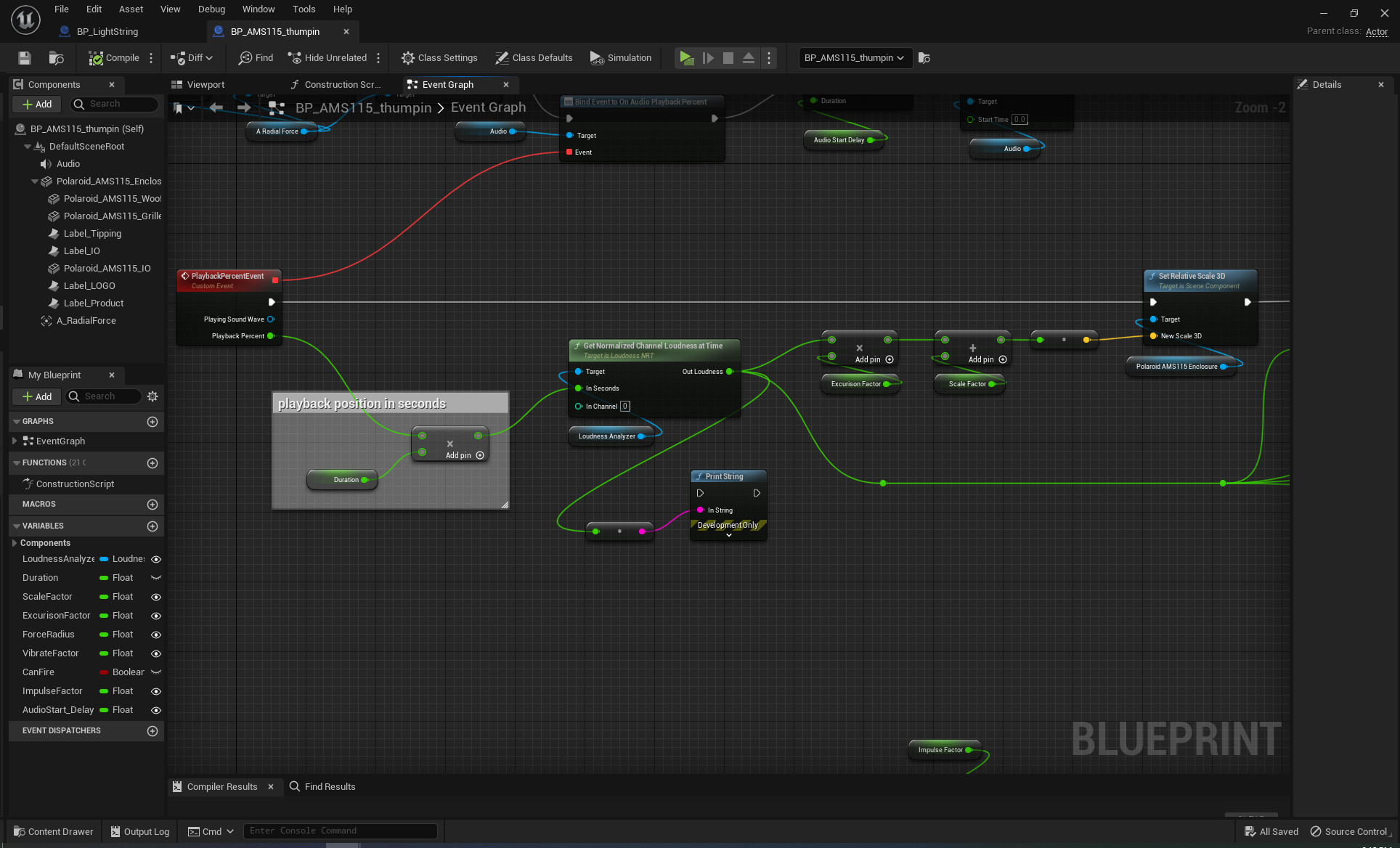 This is where the animated speaker is driven. I'm using the general loudness of the audio track to animate the speaker scale. 