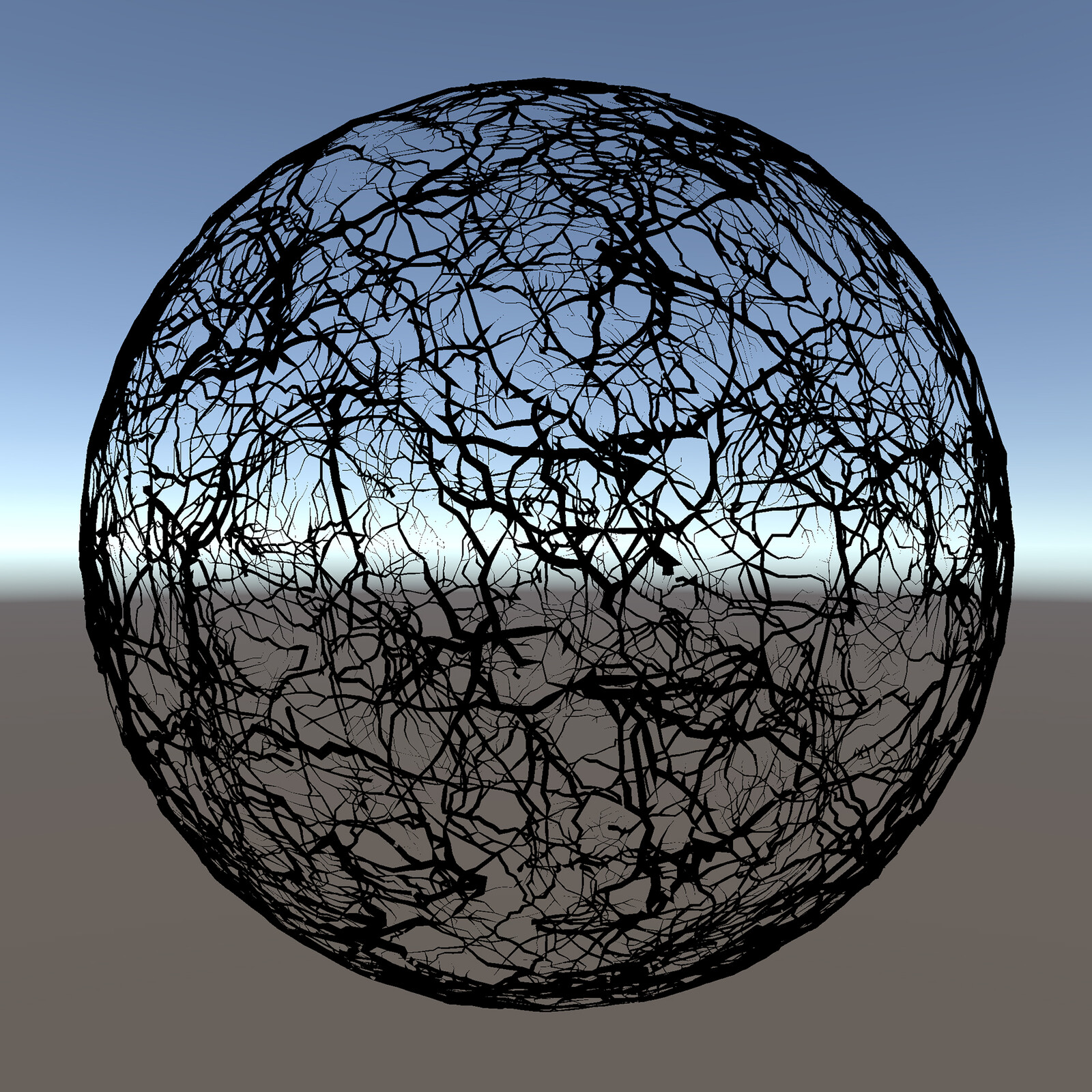 The vein HDA applied to a sphere.