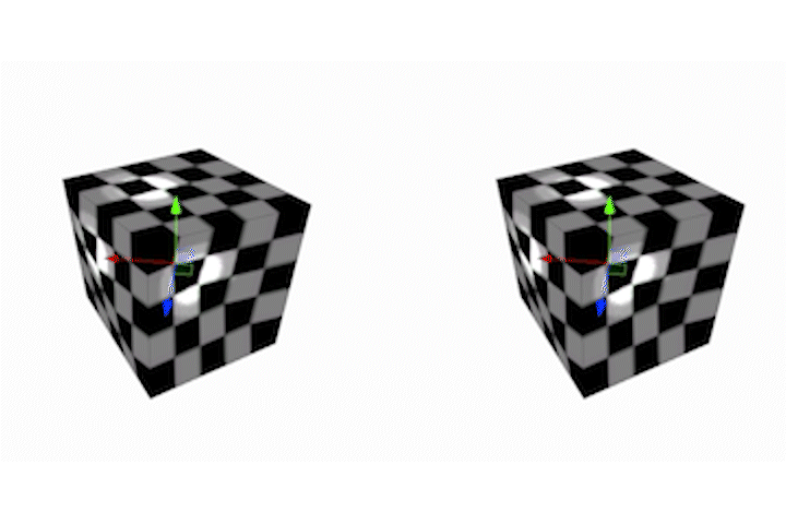 PS1 Shader: Recreates affine texture warping (left) and vertex snapping (right) present in older Playstation games due to technical limitations.
