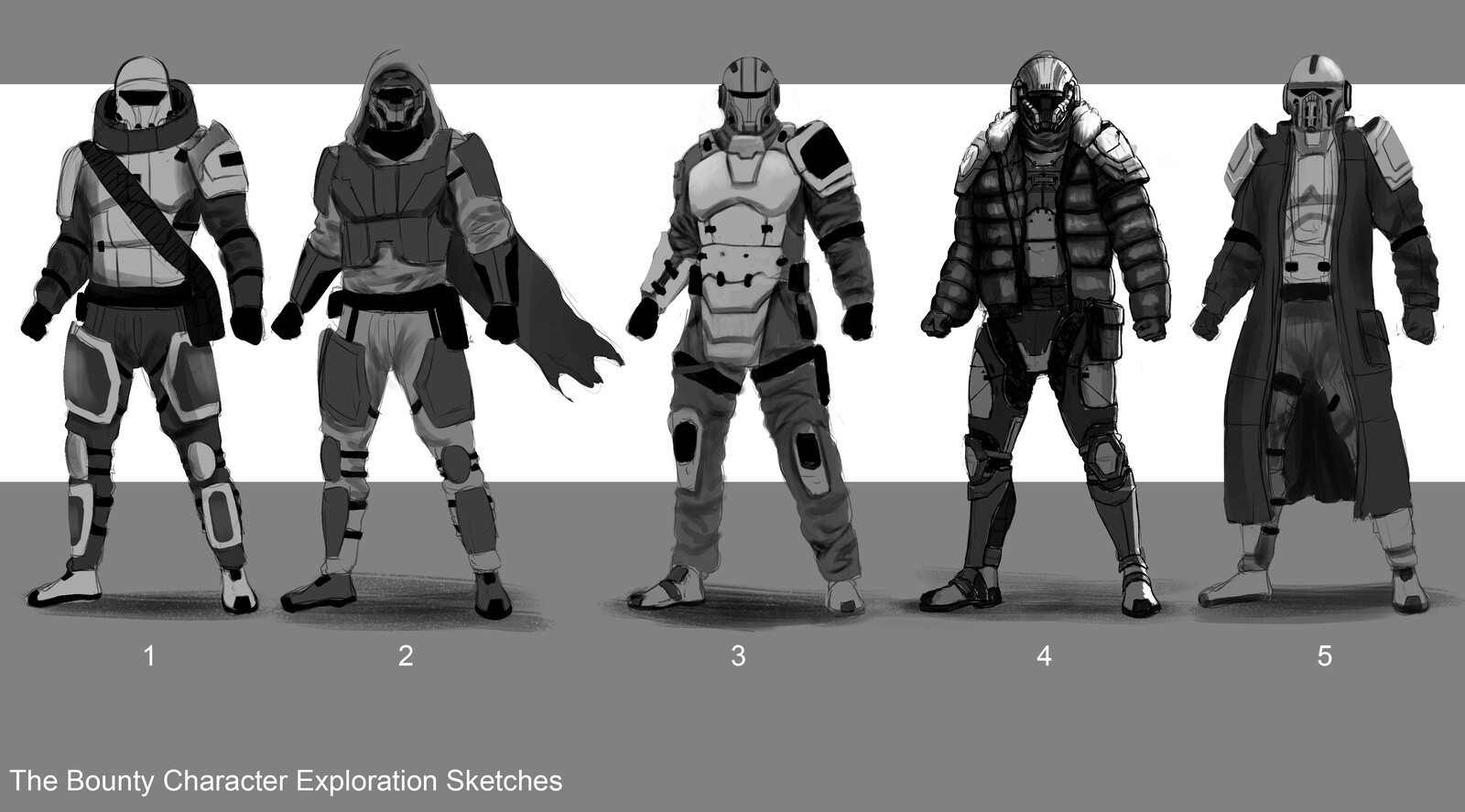 Character exploration sketches