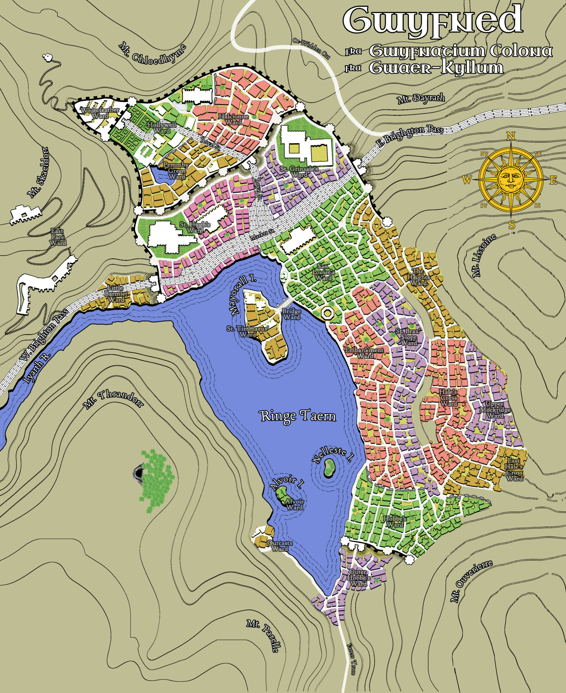 ArtStation - Gwyfned City Map