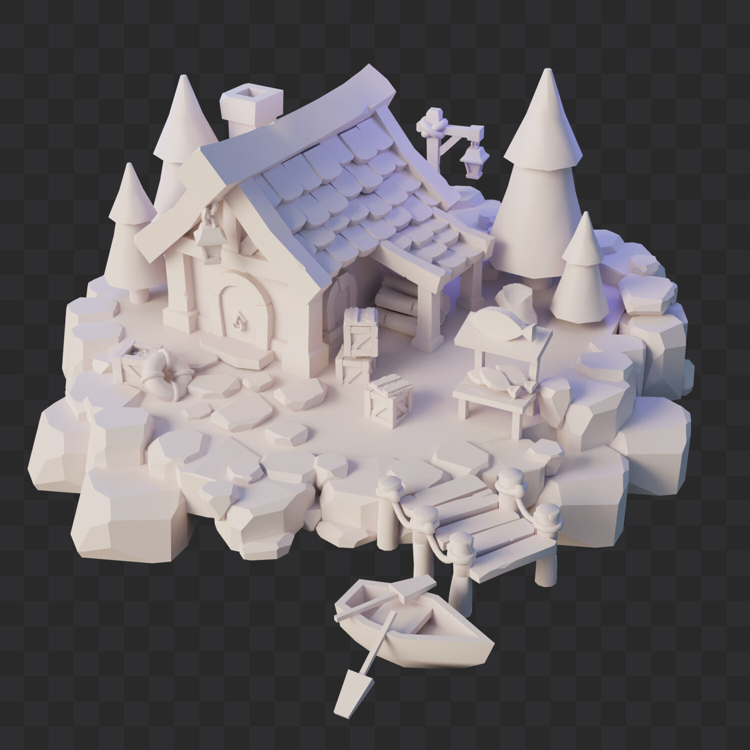 WIP shot of the whole environment