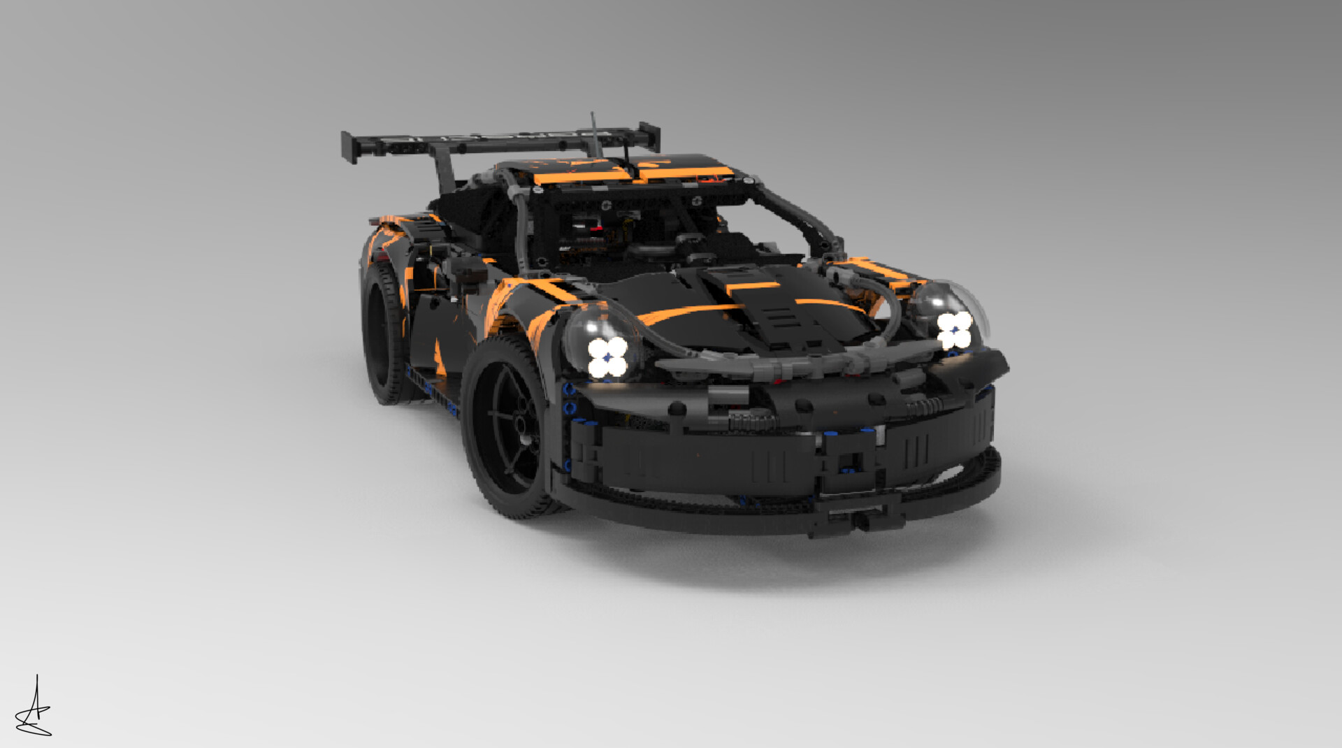 ArtStation Lego Porsche 911 RSR Render