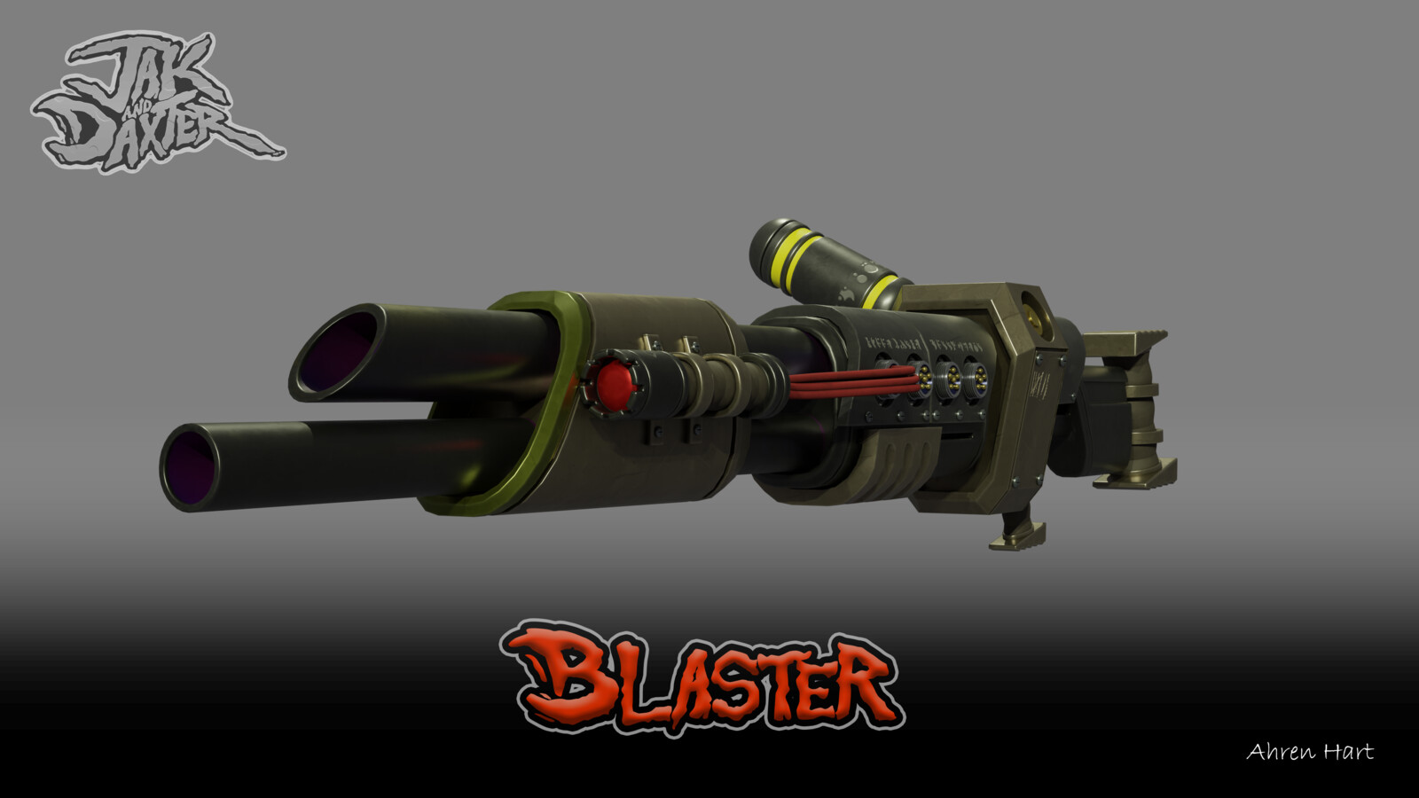 Hard Surface Jak & Daxter II Gun 