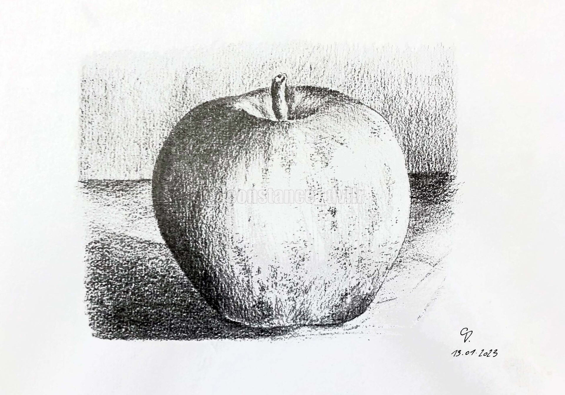 ArtStation - Black and white apple
