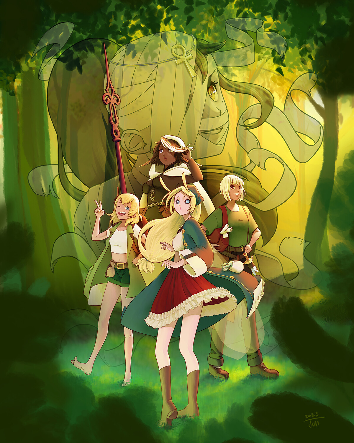 ArtStation - Fabula Ultima group at the beginning of their rpg campaign