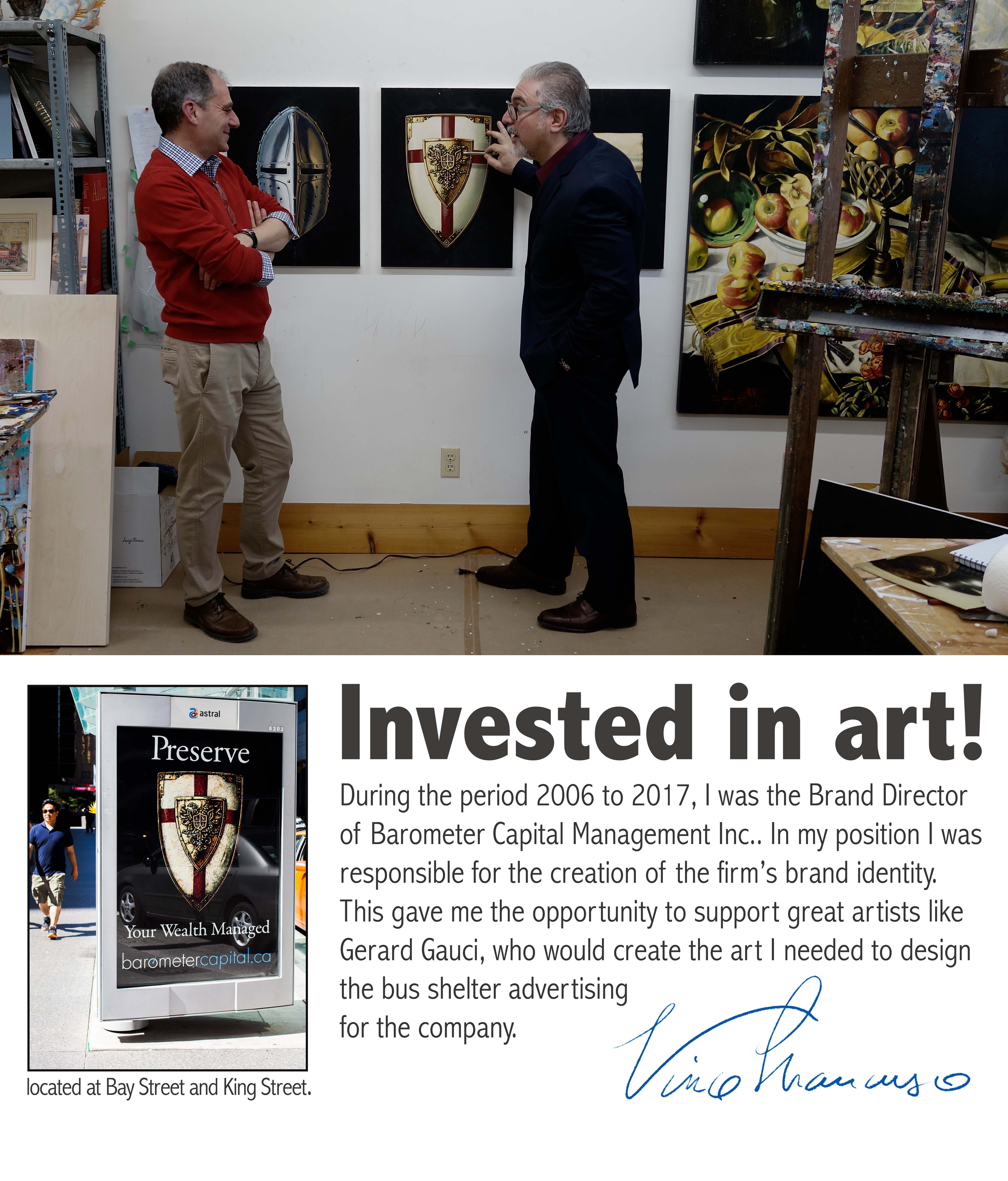2006 through 2017, I was BRAND DIRECTOR of Barometer Capital Management inc.