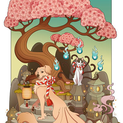 Jessica madorran commission eric allen summer and milo illustration 2023 patreon blog version artstation
