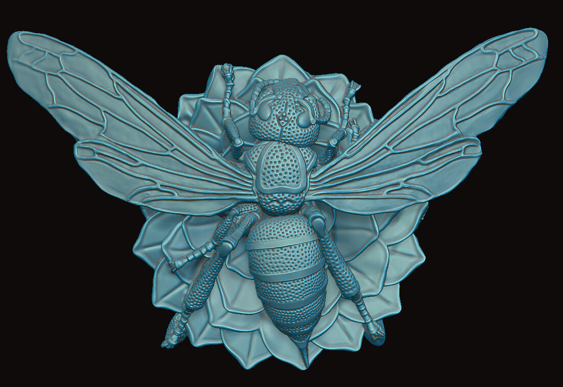 ZBrush render of the brooch model