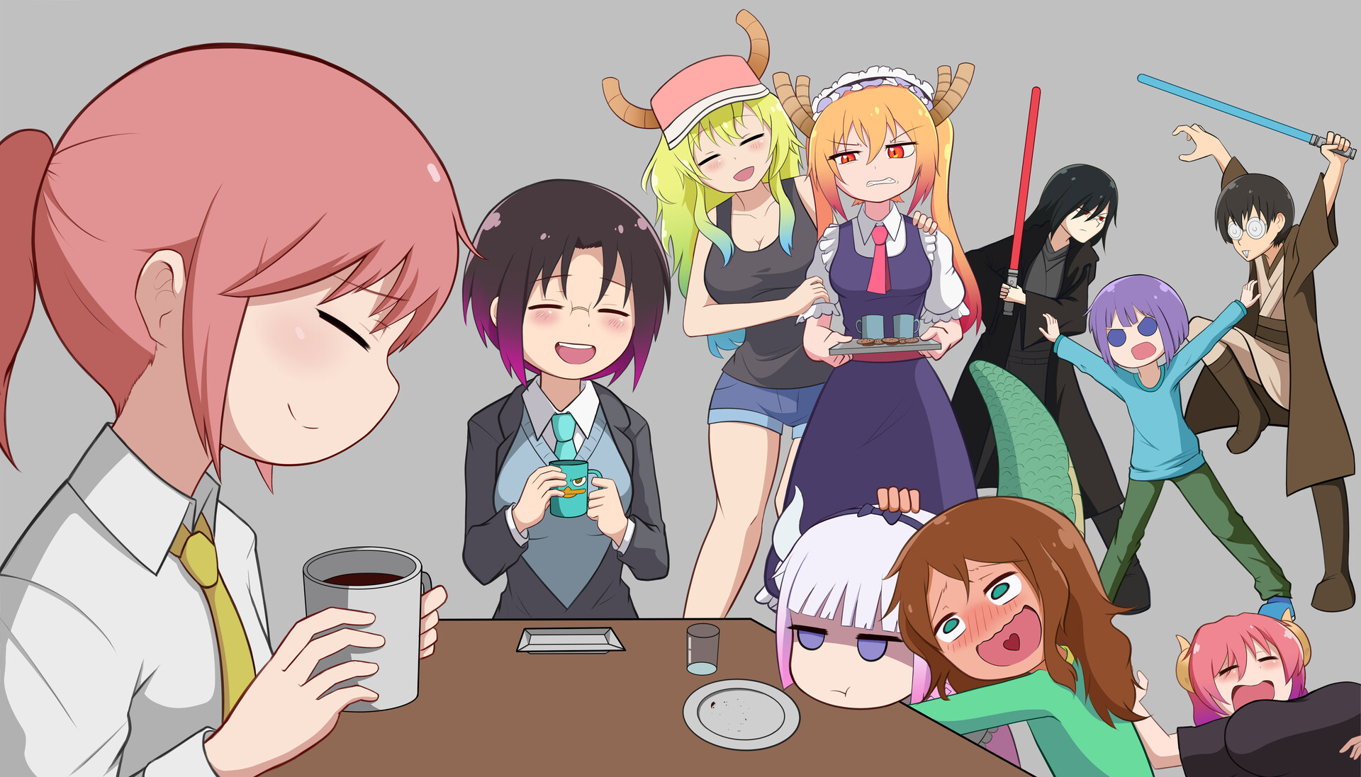 Maid store dragon characters