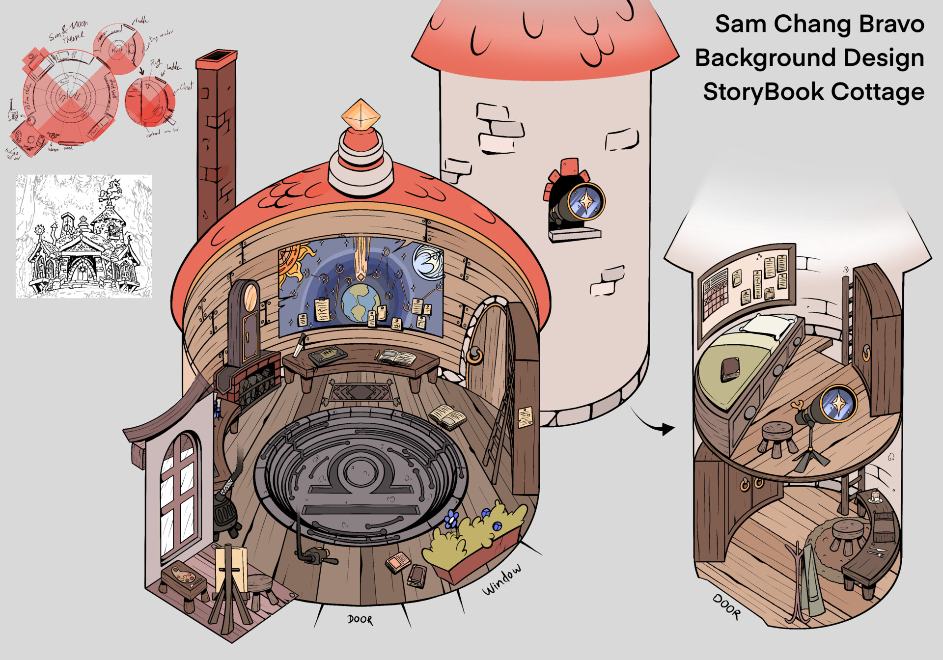 ArtStation - Storybook Cottage Concept - Sam Chang Bravo