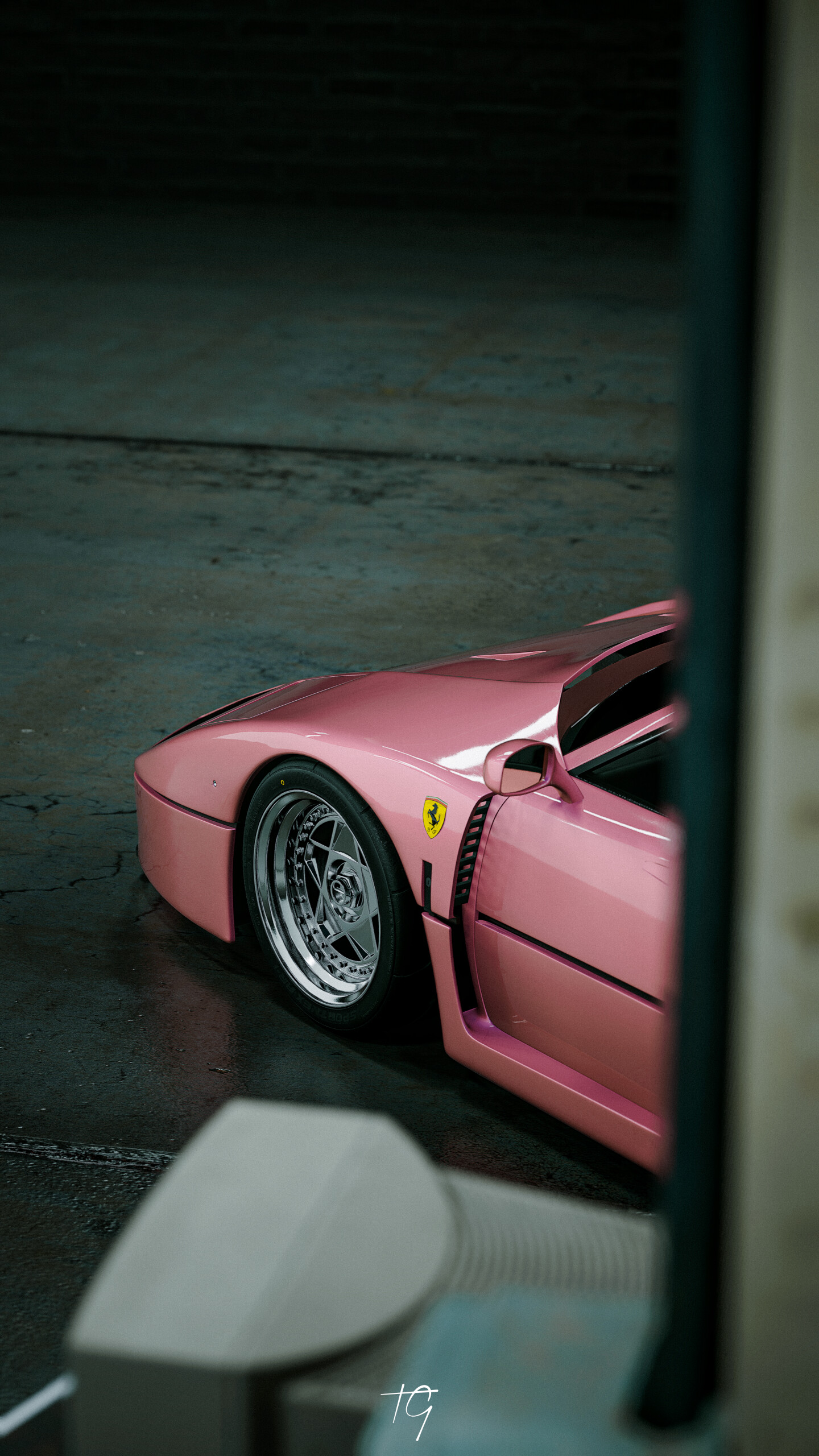 Pink Ferrari sakura' Poster by Elz art | Displate