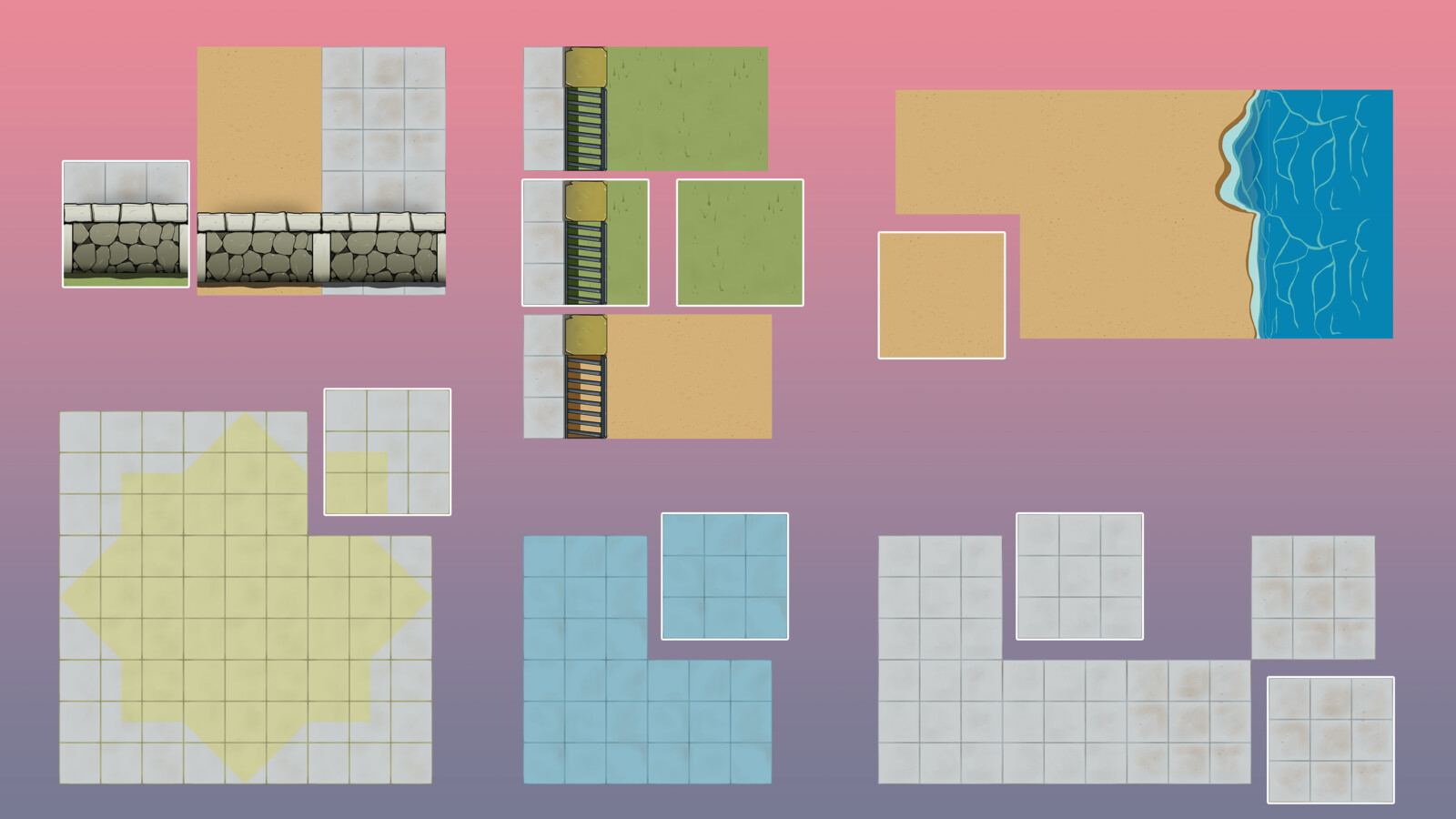 Samples of using the tiles