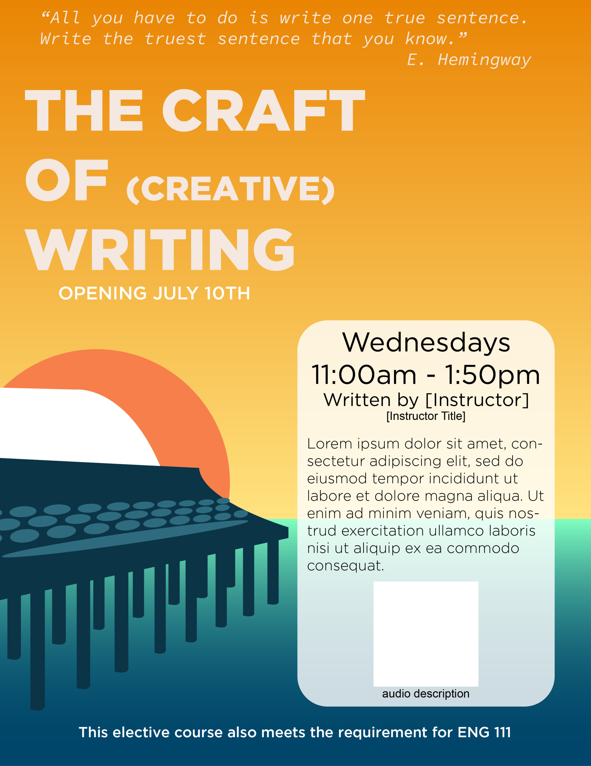 the art and craft of creative writing