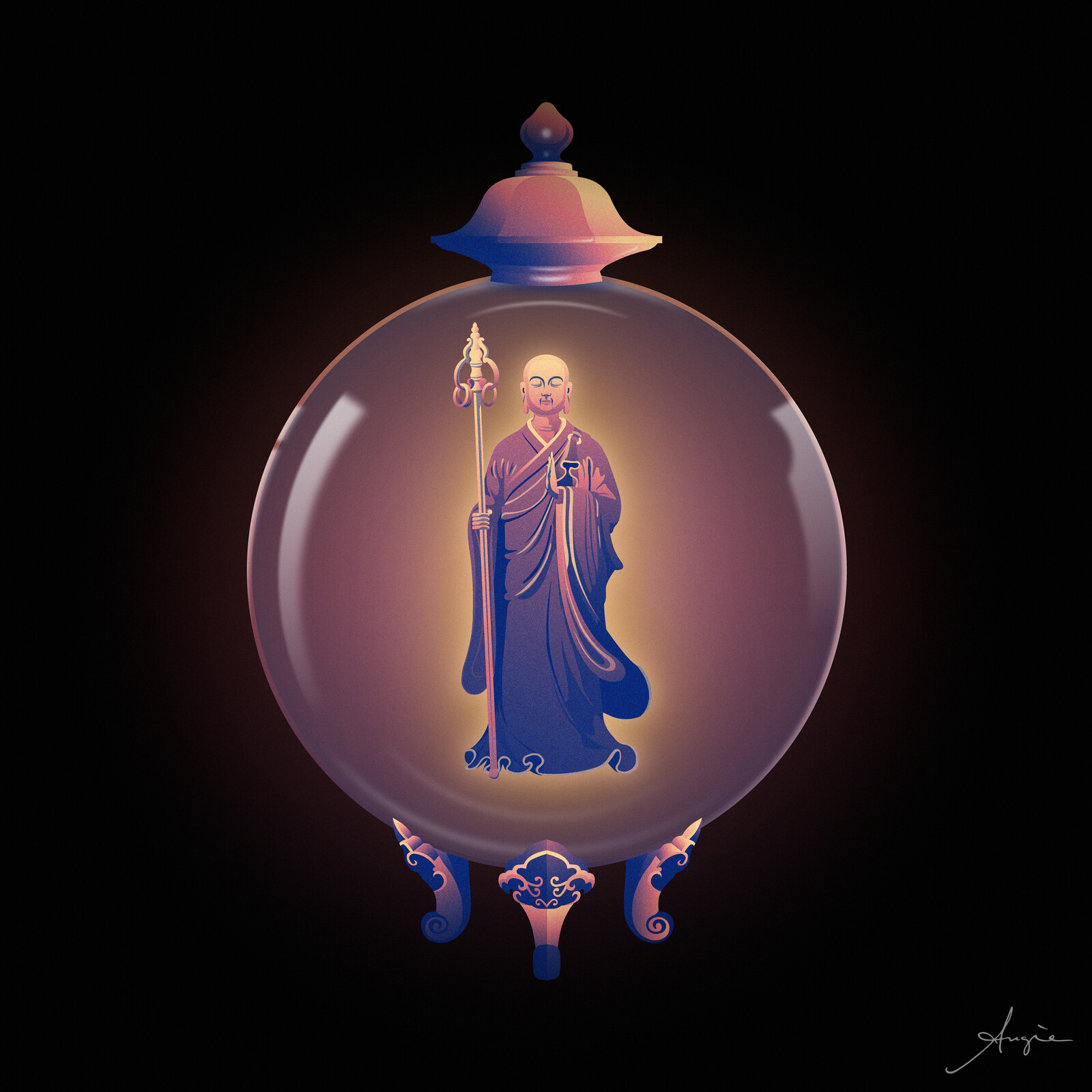 Buddha Snow Globe