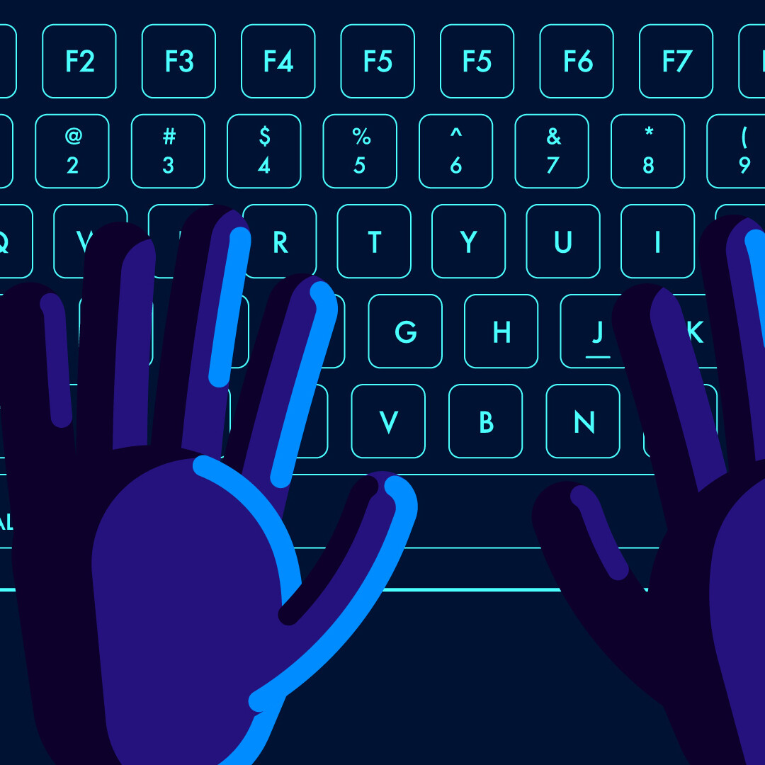 Our hacker typing...