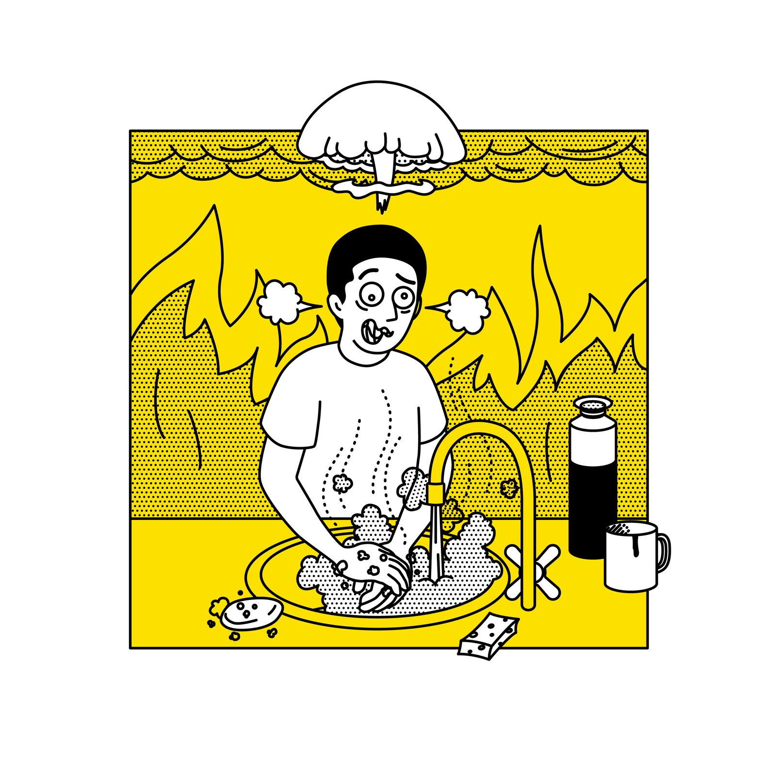 Beware of volcanic hot water !!