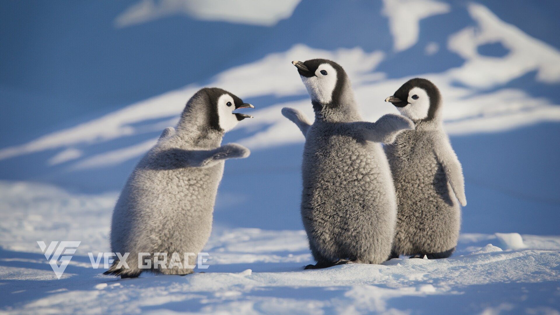 ArtStation - Baby Emperor Penguin Animated