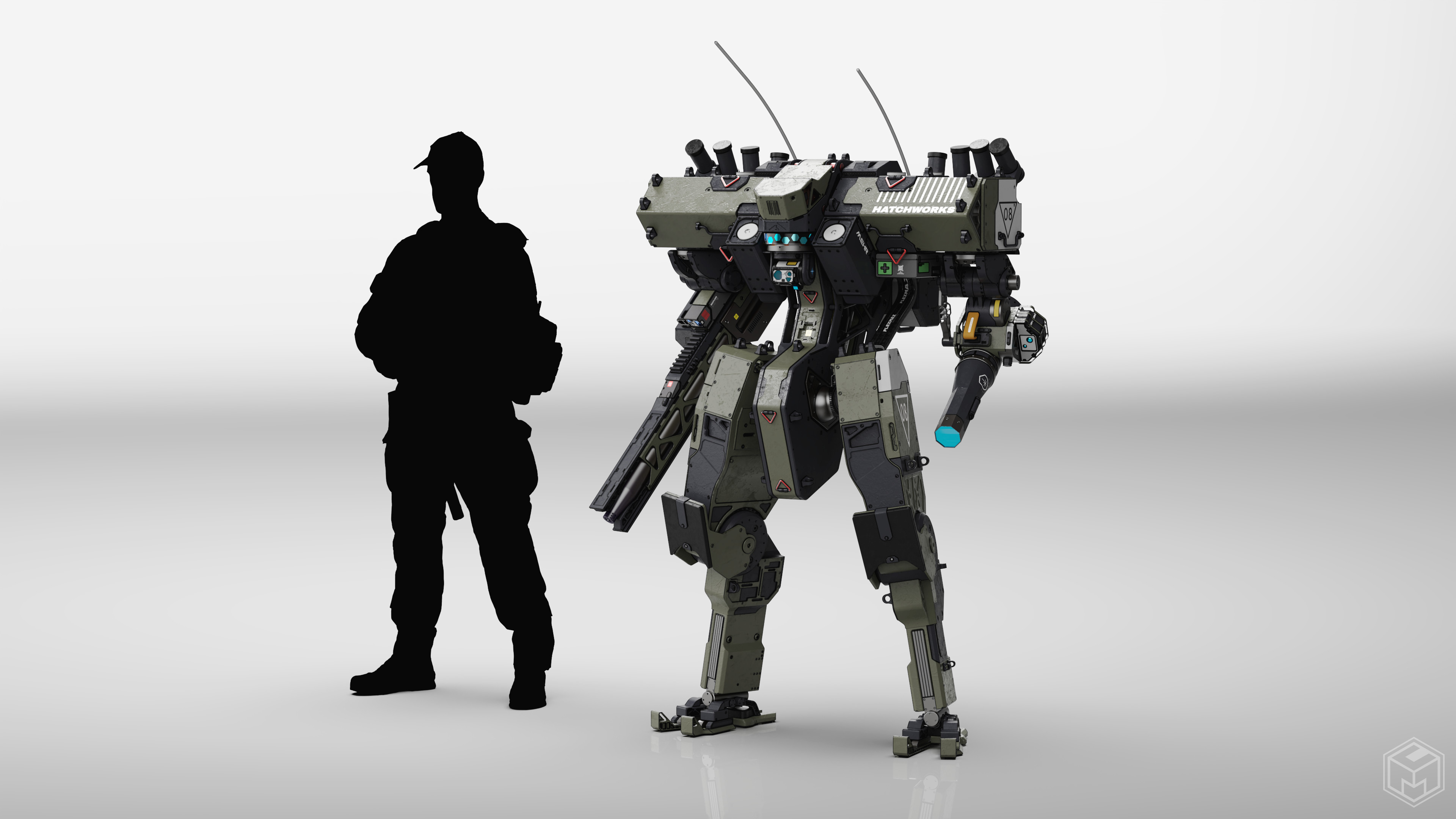 ArtStation - Hatchworks Woodsman - Squad Support Mech